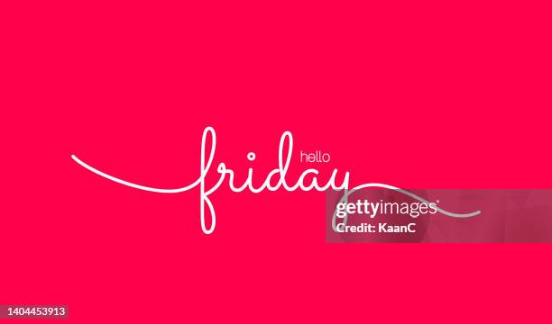 Hello Friday Lettering Vector Stock Illustration High-Res Vector ...