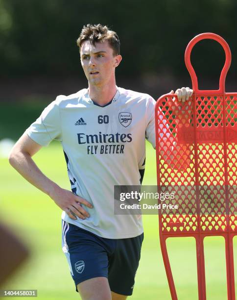 Alex Kirk of Arsenal during the Arsenal U23 training session at London Colney on June 22, 2022 in St Albans, England.