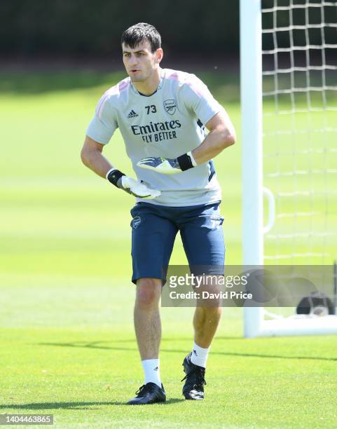 Tom Smith of Arsenal during the Arsenal U23 training session at London Colney on June 22, 2022 in St Albans, England.