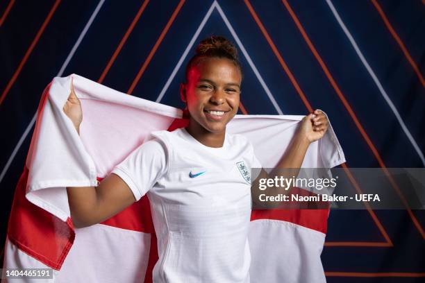 Nikita Parris of England poses for a portrait during the official UEFA Women's Euro England 2022 portrait session at St. George's on June 21, 2022 in...