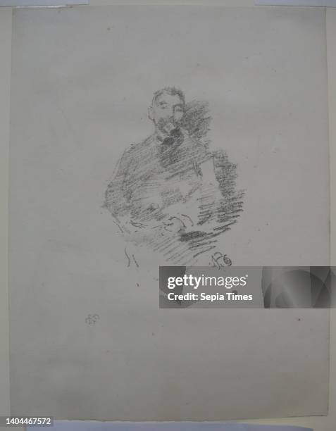 Stephane Mallarme, James Abbott McNeill Whistler, American, 1834-1903, Lithograph 8 1/16 x 6 1/8 in., 20.5 x 15.6 cm.