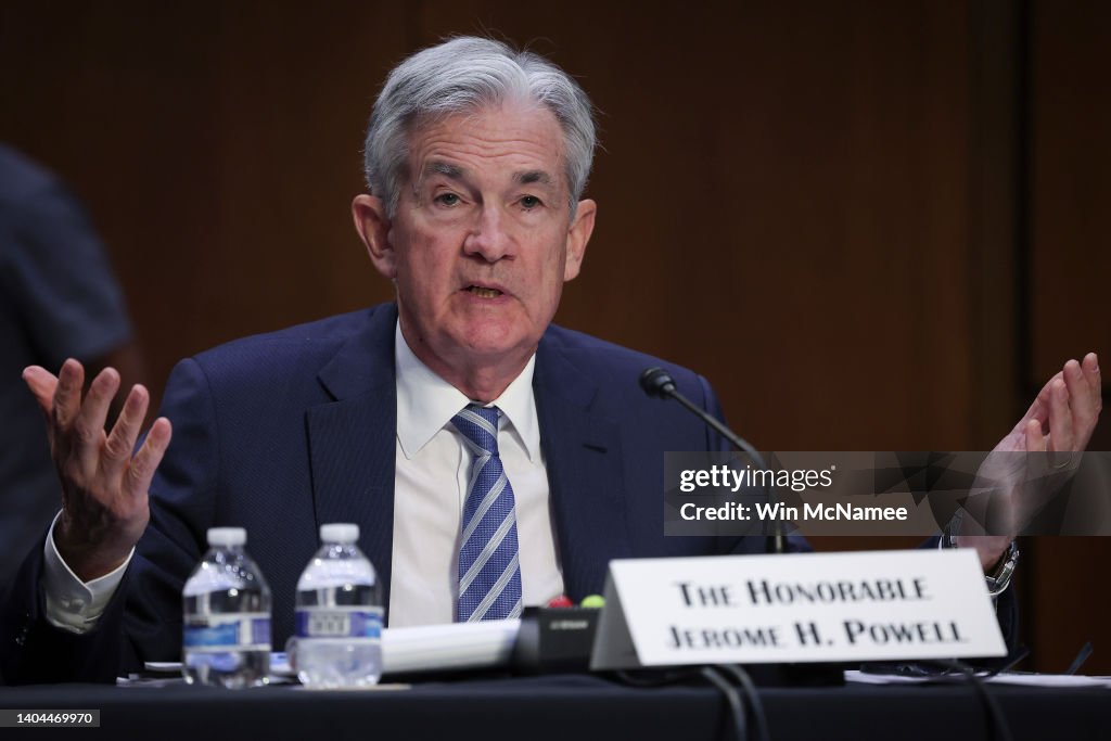 Fed Chair Jerome Powell Delivers Semiannual Monetary Report At Senate Hearing