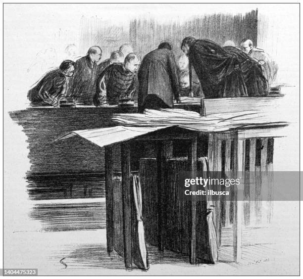 antique illustration: alfred dreyfus affair, rennes - infidelity stock illustrations