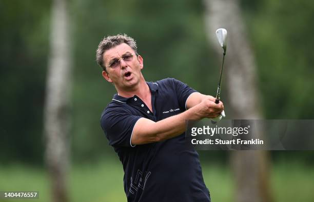 German actor Hans Sigl during the pro-am prior to the BMW International Open at Golfclub Munchen Eichenried on June 22, 2022 in Munich, Germany.