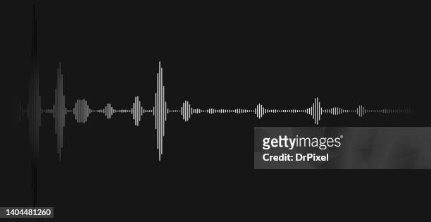 simple audio waveform - gol di pareggio foto e immagini stock