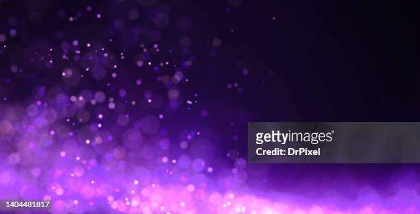 purple defocused lights - purple glitter stock pictures, royalty-free photos & images
