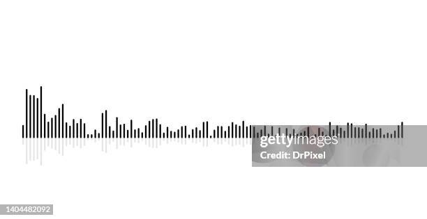 abstract audio waveform visualization - audio equipment stock pictures, royalty-free photos & images