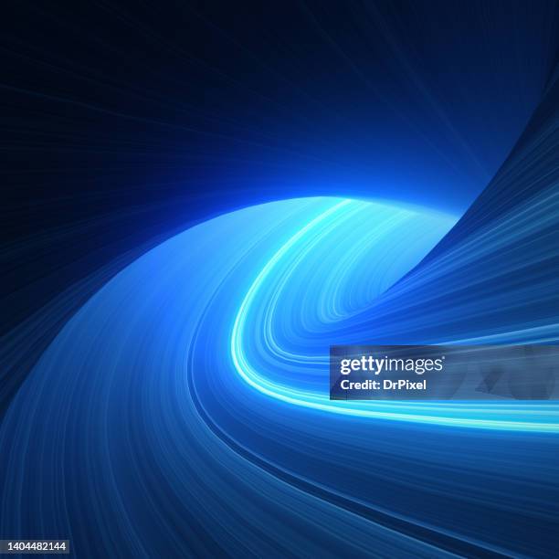 abstract blue digital high speed light - glasfaserkabel stock-fotos und bilder