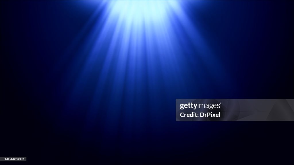 Light Rays over Blue Gradient Background