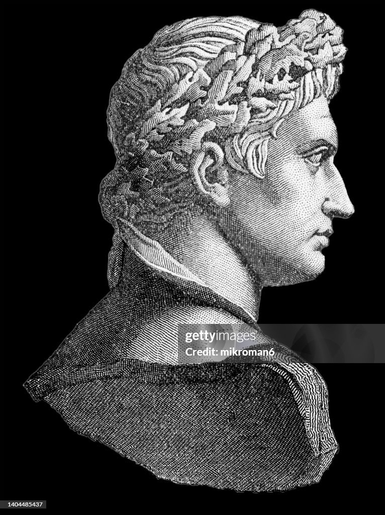 Roman First Portrait Of Caesar Augustus First Roman Emperor High-Res Stock Photo ...