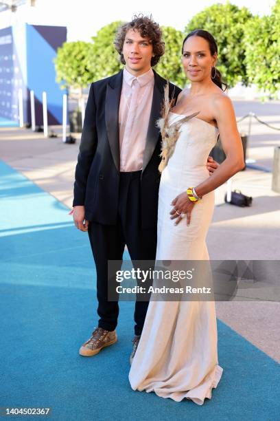 Elias Becker and Barbara Becker attend the Green Awards during day 1 of the Greentech Festival on June 22, 2022 in Berlin, Germany. The Greentech...