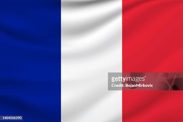 ilustraciones, imágenes clip art, dibujos animados e iconos de stock de bandera de francia. vector - bandera francesa