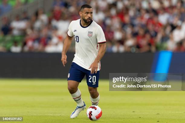 Cameron Carter-Vickers of the United States during a Concacaf Nations League game between Grenada and USMNT at Q2 Stadium on June 10, 2022 in Austin,...