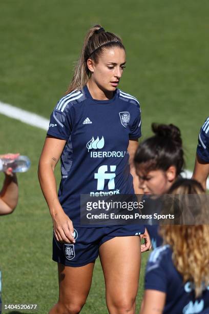 Alexia Putellas during the training session of Spain Women Team at Ciudad del Futbol on June 22 in Las Rozas, Madrid, Spain.