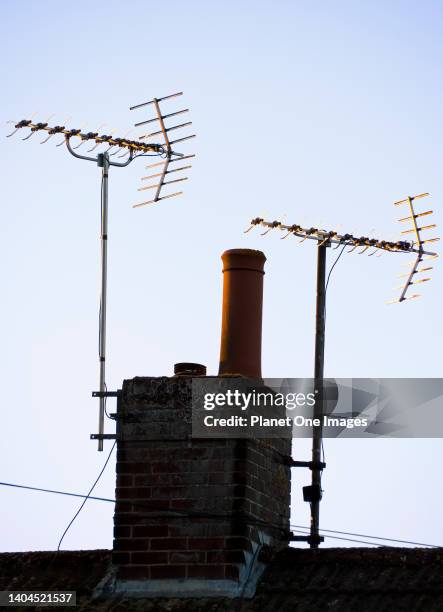 Old analogue TV aerial in Radley Village g1.