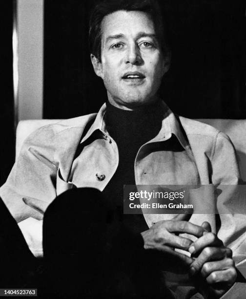 Portrait of American fashion designer Halston , New York, New York, 1975.
