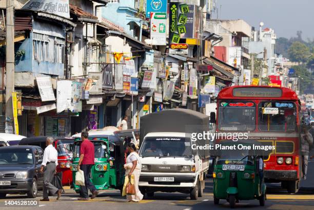 Kandy, Sri Lanka - 11 February 2014; Kandy is a large, historic city in central Sri Lanka. It's set on a plateau surrounded by mountains, which are...