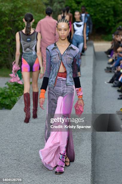 Model walks the runway during the Y/Project Menswear Spring Summer 2023 show as part of Paris Fashion Week on June 22, 2022 in Paris, France.