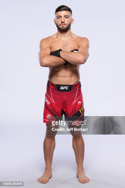 Arman Tsarukyan poses for a portrait during a UFC photo session on June 22, 2022 in Las Vegas, Nevada.