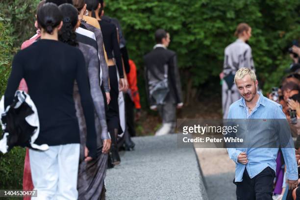Creative Director Glenn Martens poses during the Y/Project Menswear Spring Summer 2023 show as part of Paris Fashion Week on June 22, 2022 in Paris,...