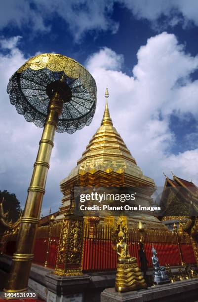 Chiang Mai, Thailand - April 2014; To give it its full name, Doi Suthep is a Theravada Buddhist wat in Chiang Mai Province, Thailand. The temple is...