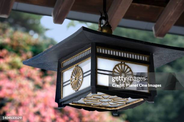 Chrysanthemum Lantern at the Meiji Shrine, Tokyo Japan.