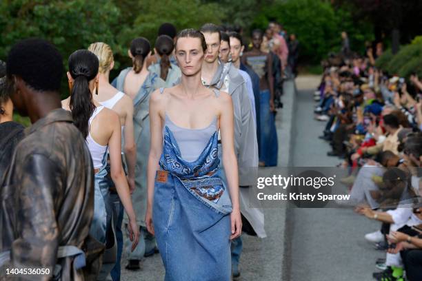 Models walk the runway during the Y/Project Menswear Spring Summer 2023 show as part of Paris Fashion Week on June 22, 2022 in Paris, France.