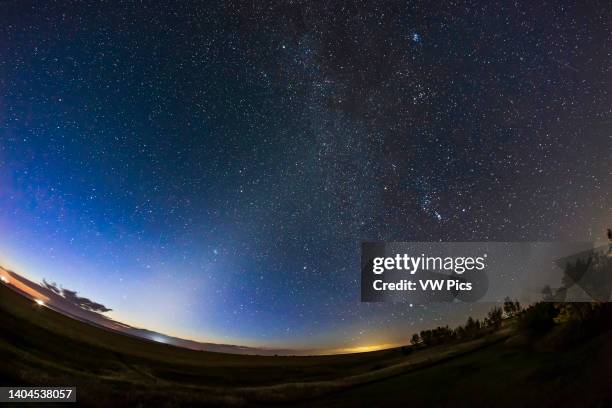 The Zodiacal Light in the dawn sky, September 14 from home in Alberta, with the winter sky rising. Orion and the winter stars are at right with...