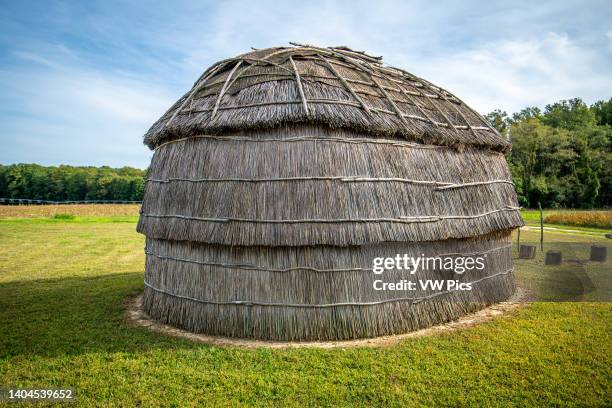 Nanticoke long house recreation at Hansel House historic site.