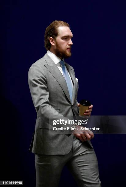 Andrei Vasilevskiy of the Tampa Bay Lightning arrives for Game Four of the 2022 NHL Stanley Cup Final against the Colorado Avalanche at Amalie Arena...