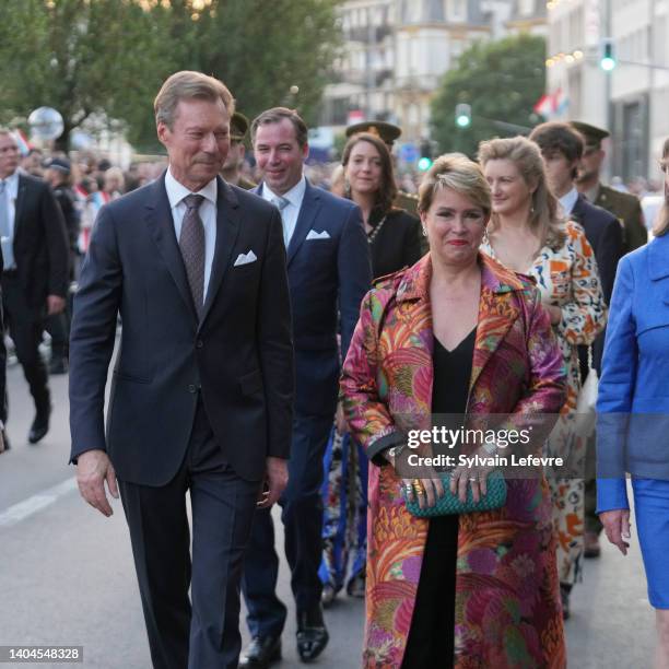 Princess Alexandra of Luxembourg, Prince Gabriel of Luxembourg, Grand Duchess Maria Teresa of Luxembourg, Grand Duke Henri of Luxembourg, Guillaume,...