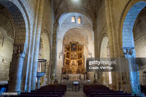 Retablo del Altar Mayor - altar at the Colegiata de Santa Juliana church, Santillana del Mar, Spain, Europe.