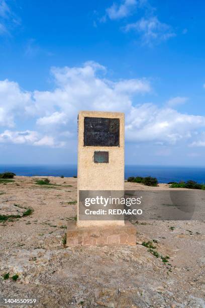 Monument to Julio Verne, El Pilar de la Mola, Balearic Islands, Formentera, Spagna.