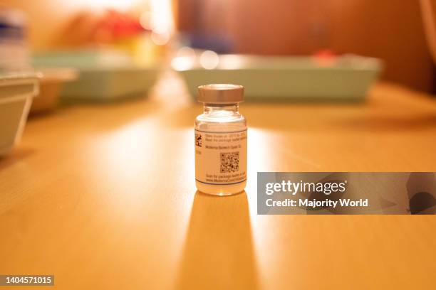 Vaccine doses at a Covid-19 vaccination center in Dinan, Brittany. France.