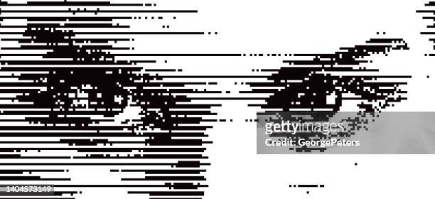 facial recognition scan with glitch technique - 20 20 vision stock illustrations
