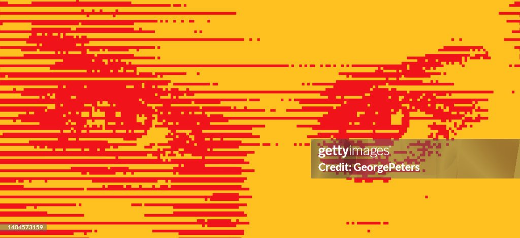 Facial Recognition Scan with glitch technique