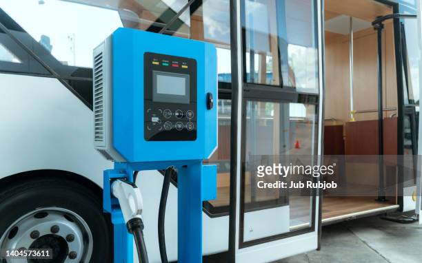 fire extinguisher for electric buses modern engine. - bus fire stock pictures, royalty-free photos & images