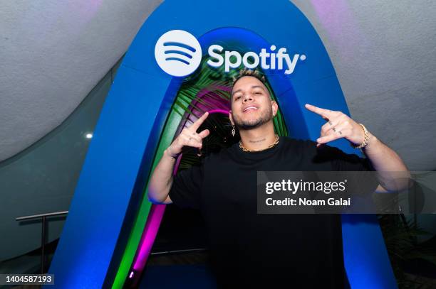 Ovy On The Drums attends Premios Tu Musica Urbano at Casa Spotify at Perla at La Concha Resort on June 22, 2022 in San Juan, Puerto Rico.