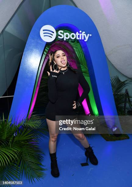 Mariah Angeliq attends Premios Tu Musica Urbano at Casa Spotify at Perla at La Concha Resort on June 22, 2022 in San Juan, Puerto Rico.