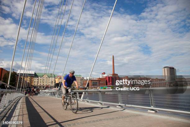 Bridge of Laukko and Area of The Market Square of Laukko. Tampere. Finland. Europe Laukko Bridge and Laukko Market Square Area. Tampere. Finland....