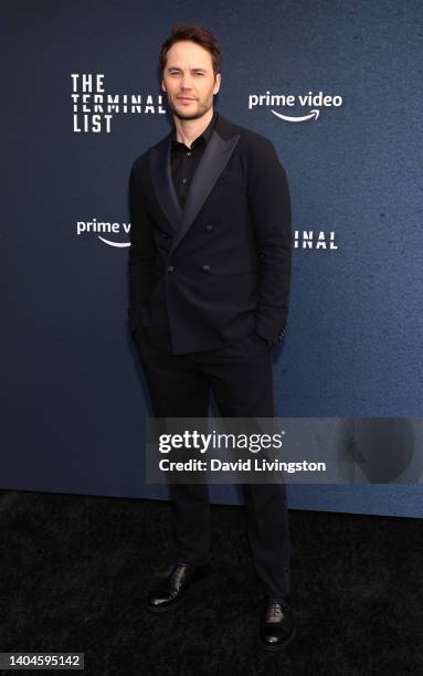 Taylor Kitsch attends "The Terminal List" Los Angeles premiere at the DGA Theater Complex on June 22, 2022 in Los Angeles, California.