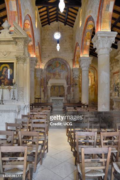 Lecce, township of Casalabate abbey of Santa Maria di Cerrate, the church, interior.