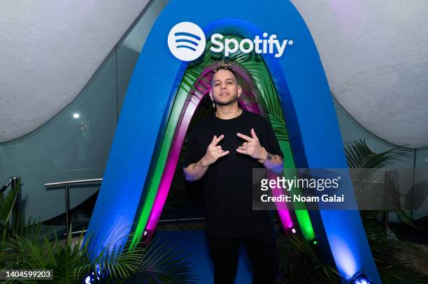 Ovy On The Drums attends Premios Tu Musica Urbano at Casa Spotify at Perla at La Concha Resort on June 22, 2022 in San Juan, Puerto Rico.