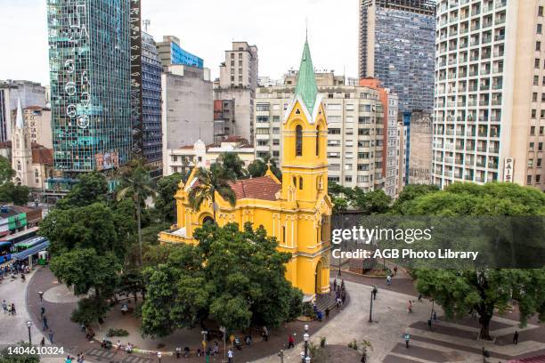 Sao Paulo, SP, Brasil, . LARGO DO PAISSANDÚ. Igreja Nossa Senhora dos Homens Pretos no Largo do Paissandú, centro de Sao Paulo, SP. Church of Our...