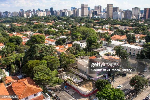 Sao Paulo, SP, Brasil, . VISTA AÉREA. Vista aérea do bairro Jardim Europa, na zona oeste de Sao Paulo, SP. Aerial view, Jardim Europa, , Capital, Sao...