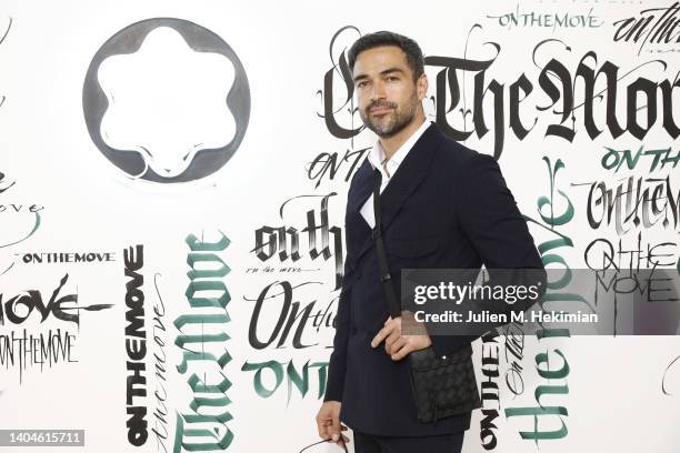 Alfonso Herrera attends Montblanc Cocktail : "On The Move" Montblanc Extreme Launch At Palais Galliera at Palais Galliera on June 22, 2022 in Paris,...