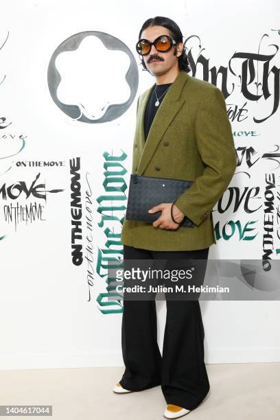 Basil Alhadi attends Montblanc Cocktail : "On The Move" Montblanc Extreme Launch At Palais Galliera at Palais Galliera on June 22, 2022 in Paris,...