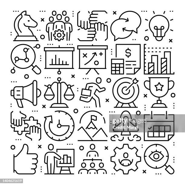business plan line icon pattern design - org chart background stock illustrations