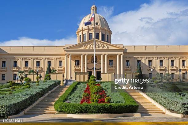 Neoclassical National Palace/Palacio Nacional in the capital city Santo Domingo, Dominican Republic, Hispaniola, Greater Antilles, Caribbean.