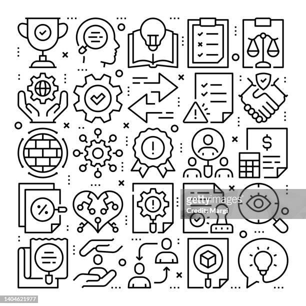 compliance line icon pattern design - authority icon stock illustrations